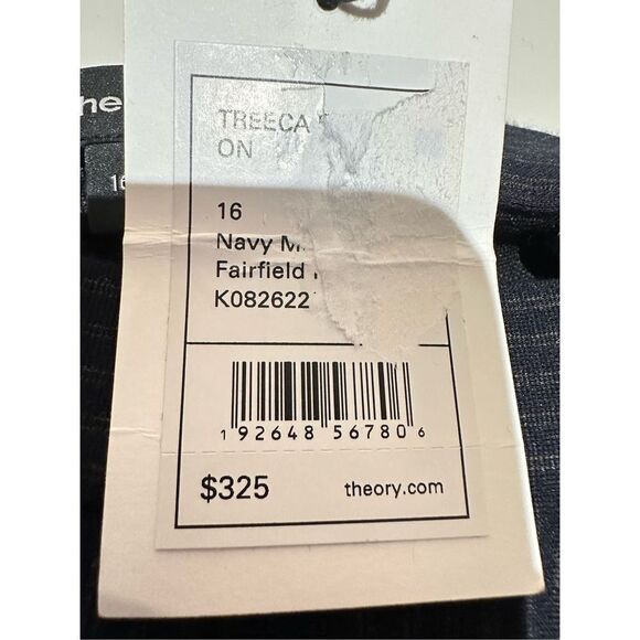 Theory Navy Striped Fairfield Knit Treeca Pant Size16 NWt - Picture 4 of 9